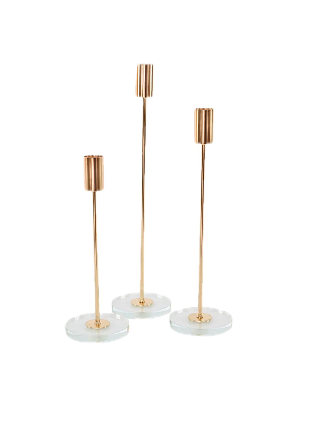 Gold Crystal candleholder stick 22cm, 27cm, 32cm